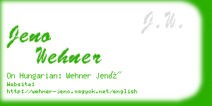 jeno wehner business card